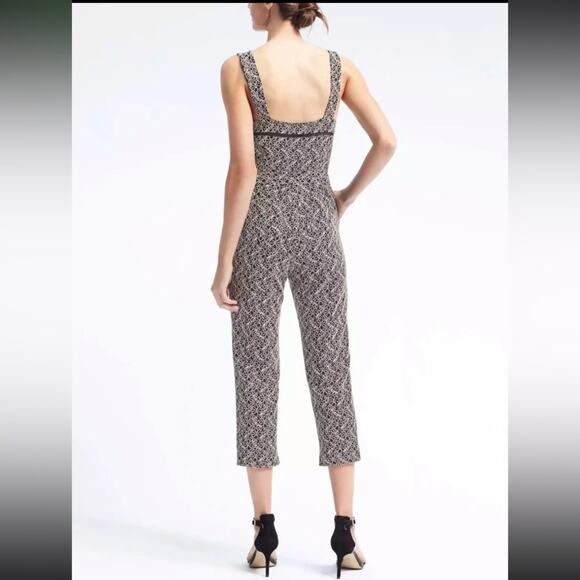 Banana Republic Belted Jumpsuit with Ladder Lace in Navy/Cream - Picture 11 of 11
